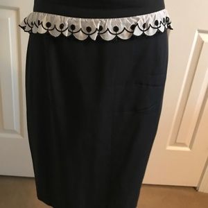 Blumarine Dark Navy Silk Skirt Size I42 D36 US6